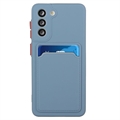 Samsung Galaxy S21 5G TPU Suojakuori Korttitelineellä - Sininen