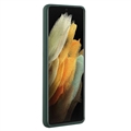 Samsung Galaxy S23 Ultra 5G TPU Suojakuori Korttitelineellä - Tummanvihreä