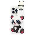 3D Figuurisarjan iPhone 14 Pro TPU Kotelo - Söpö Panda