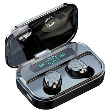 TWS M7S Kuulokkeet LED-Latauskotelolla - IPX7, Bluetooth 5.0 (Avoin pakkaus - Tyydyttävä) - Musta