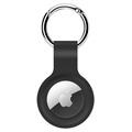 Puro Icon Apple AirTag Silikonikotelo Avaimenperällä - Musta