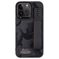 Tactical Camo Troop iPhone 14 Pro Max Hybridikotelo - Musta