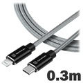 Tactical Fast Rope Latauskaapeli - USB-C/Lightning - 0.3m