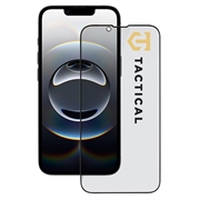 iPhone 13/13 Pro/14/16e/17e Tactical Glass Shield Privacy Stealth 5D Panssarilasi - 9H - musta reuna