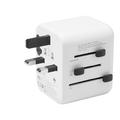 Tactical PTP Travel Adapter 12W - USB-C, USB-A, EU, UK, USA/AUS - Valkoinen