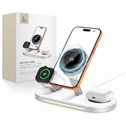 Tech-Protect A51 ArcticBoost 3-in-1 MagSafe -laturi aktiivisella jäähdytyksellä - 25W Qi 2.2 - valkoinen