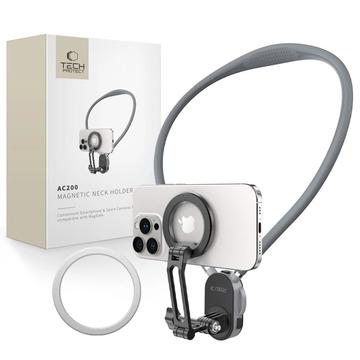 Tech-Protect AC200 MagSafe FPV -kaulakiinnike, jossa on 360 pyörivä pää, kamerasovitin - värinharmaa väri