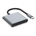 Tech-Protect HB08 4-in-1 USB-C-Moniporttikeskitin - 2x HDMI, 2x USB-A, USB-C