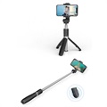 Tech-Protect L01S Bluetooth Selfie-tikku Tripodilla - Musta