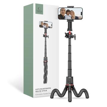 Tech-Protect L07S Bluetooth Selfie Stick ja joustava jalusta - musta