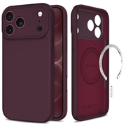 iPhone 17 Pro Max/18 Pro Max Tech-Protect nestemäinen silikoni kotelo - MagSafe yhteensopiva - Burgundi