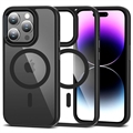 iPhone 15 Pro Tech-Protect Magmat Kotelo - MagSafe-yhteensopiva - Läpikuultava Musta