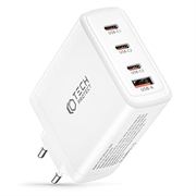 Tech-Protect NC100W-GAN 4-Porttinen Verkkolaturi 100W - 3xUSB-C, USB-A - Valkoinen