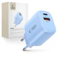 Tech-Protect NCA30 kaksiliitäntäinen laturi - 30W USB-C PD ja 18W USB-A QC3.0