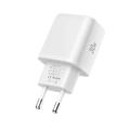 Tech-Protect NCA30 Dual-Port PD 30W/QC3.0 -laturi Lightning-kaapelilla - Valkoinen