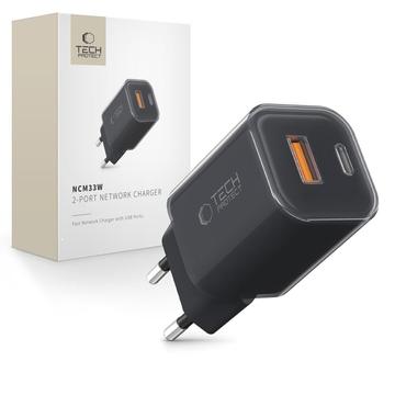 Tech-Protect NCM33W Kaksoisporttinen 30W seinälaturi