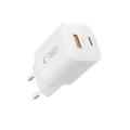 Tech-Protect NCM33W Kaksoisporttinen 30W seinälaturi - Valkoinen
