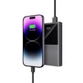 Tech-Protect PB13 20000mAh tehopankki taskulampulla - 22.5W PD 3.0, QC 3.0 - Harmaa