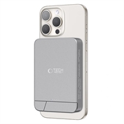 Tech-Protect PB15 LifeMag 10000mAh magneettinen langaton Varavirtalähde jalustalla - 15W - harmaa