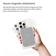Tech-Protect PB15 LifeMag 10000mAh magneettinen langaton Varavirtalähde jalustalla - 15W - harmaa