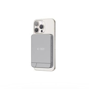 Tech-Protect PB15 LifeMag 10000mAh magneettinen langaton Varavirtalähde jalustalla - 15W - harmaa