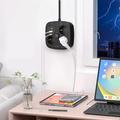 Tech-Protect PCS3X4 Jatkojohto - 3 verkkopistorasiaa, 2 USB-A ja 2 USB-C-porttia, 2m kaapeli - musta