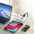 Tech-Protect PCS3X4 Jatkojohto - 3 verkkopistorasiaa, 2 USB-A ja 2 USB-C-porttia, 2m kaapeli - valkoinen