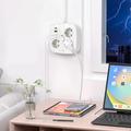 Tech-Protect PCS3X4 Jatkojohto - 3 verkkopistorasiaa, 2 USB-A ja 2 USB-C-porttia, 2m kaapeli - valkoinen