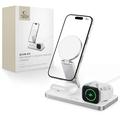 Tech-Protect QI15W-A47 3-in-1 taitettava MagSafe langaton laturi - valkoinen