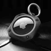 Tech-Protect Rough Pro Apple AirTag Silikonikotelo Avaimenperusta - Musta