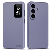 Samsung Galaxy S26+ Tech-Protect Smart Clear View Käännä kotelo korttipaikalla - Violetti