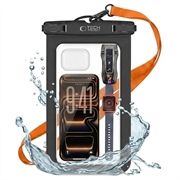 Tech-Protect UWC9 Universal vesitiivis kotelo - 8.9" - musta / oranssi