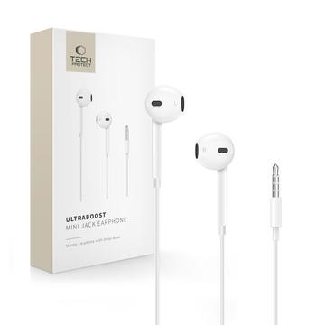 Tech-Protect UltraBoost 3.5mm In-Ear kuulokkeet - valkoinen