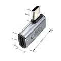 Tech-Protect UltraBoost AA01 Oikea USB-C-sovitin - 40Gbps - harmaa
