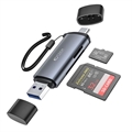 Tech-Protect UltraBoost USB-A/USB-C SD- ja MicroSD-kortinlukija - Harmaa