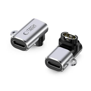 Tech-Protect UltraBoost USB-C-sovitin Garmin-kelloille - 5W - harmaa