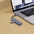 Tech-Protect V0 5-in-1 USB-A-keskitin - 3xUSB 2.0, USB 3.0, USB-C PD - Harmaa