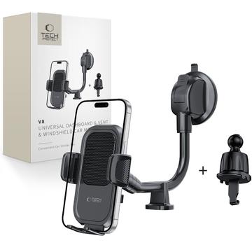 Tech-Protect V8 Universal Teleskooppinen autoteline - musta