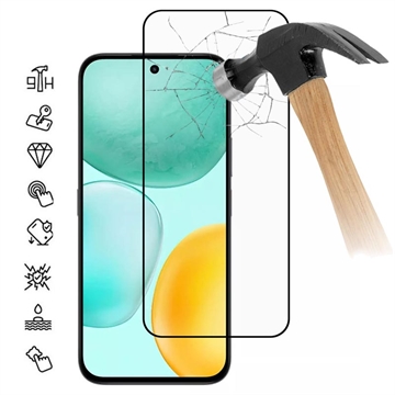 Honor X6c Täysi suoja karkaistu lasi näytönsuoja - 9H - musta reuna