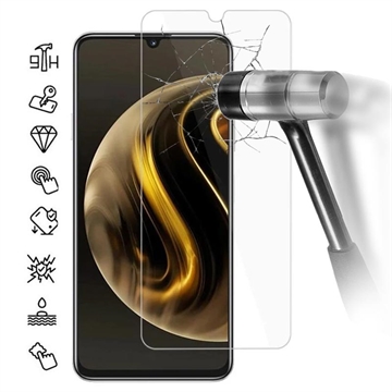 Huawei Enjoy 70 Panssarilasi - 9H - Case Friendly - Läpinäkyvä