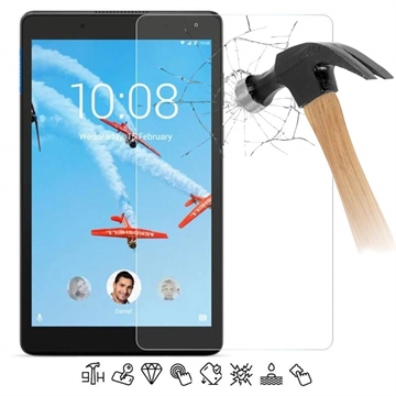 Lenovo Tab E8 Temperoitu Panssarilasi - 9H - Case Friendly - Läpinäkyvä