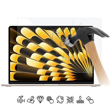MacBook Air 15" (2023) Karkaistu Panssarilasi - 9H, 0.3mm - Läpinäkyvä