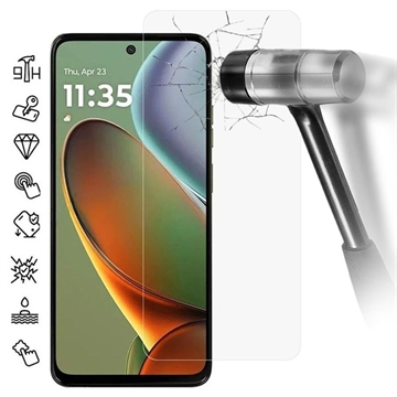 Motorola Moto G15 Temperoitu Panssarilasi - 9H - Case Friendly - Läpinäkyvä
