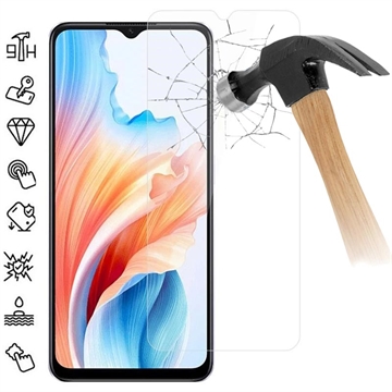 Oppo A59 Panssarilasi - 9H - Case Friendly - Läpinäkyvä