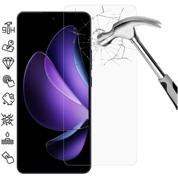 Oppo Reno13 F Temperoitu Panssarilasi - 9H - Case Friendly - Läpinäkyvä