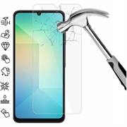 Samsung Galaxy A06 5G Temperoitu Panssarilasi - 9H - Case Friendly - Läpinäkyvä
