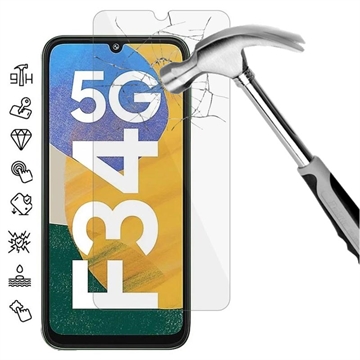 Samsung Galaxy F34/M34 5G Panssarilasi - 9H, 0.3mm - Case Friendly  - Läpinäkyvä