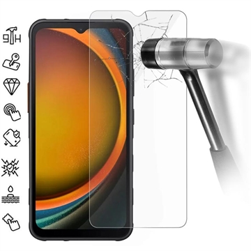 Samsung Galaxy XCover7 Pro karkaistua lasia näytönsuoja - 9H - Case Friendly - läpinäkyvää