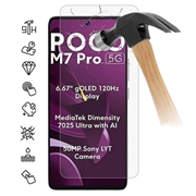 Xiaomi Poco M7 Pro 5G Temperoitu Panssarilasi - 9H - Case Friendly - Läpinäkyvä