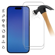 iPhone 17 Air Panssarilasi - 9H - Case Friendly - 2 Kpl. - läpinäkyvää